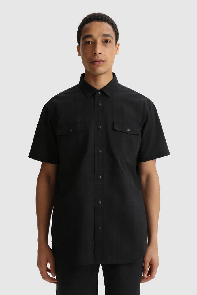 商品Woolrich|Half-Sleeve Cool Mesh Shirt with Blackwatch Pattern,价格¥904,第1张图片