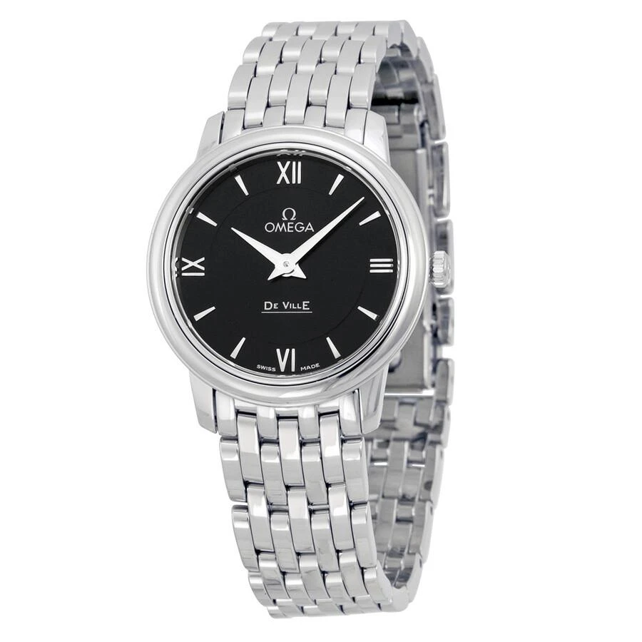 商品Omega|DeVille Prestige Black Dial Stainless Steel Ladies Watch 42410276001001,价格¥13677,第1张图片