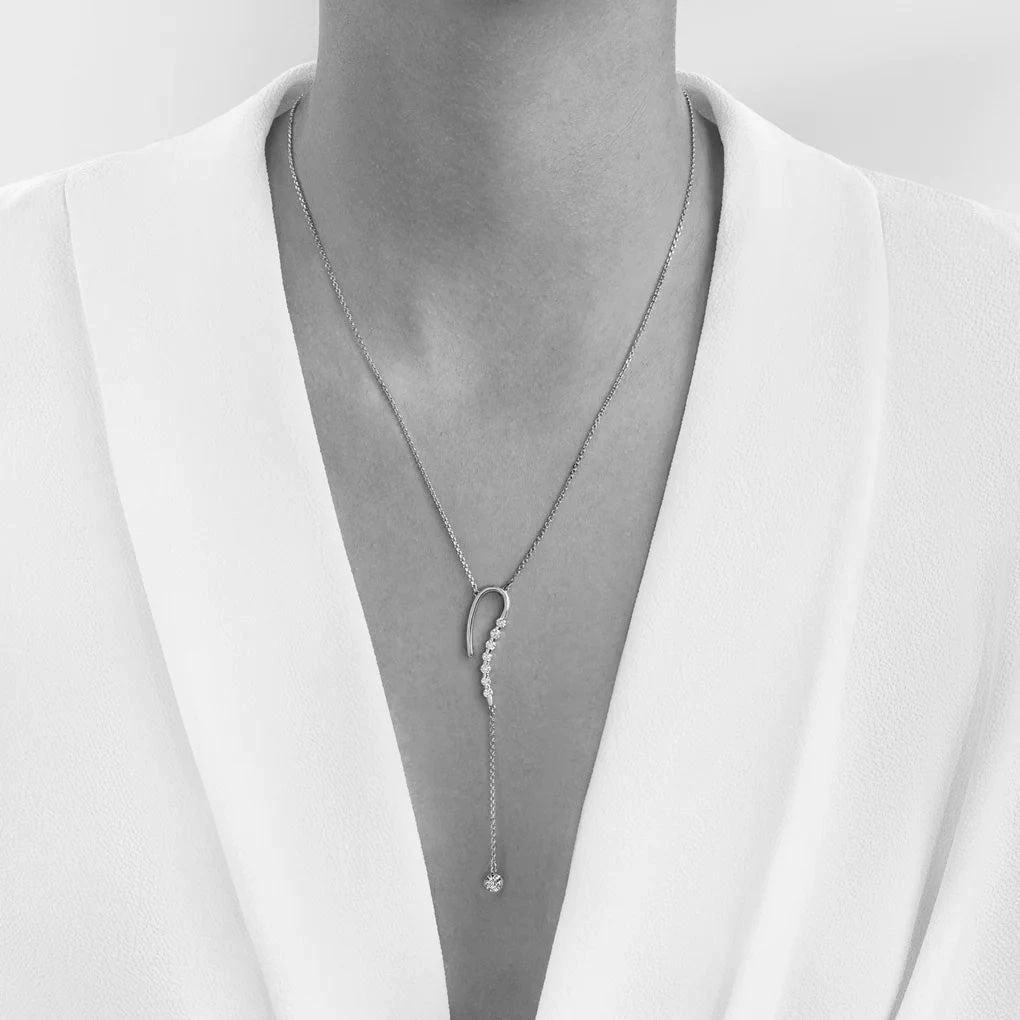 商品AME|Âme Q 18K White Gold, Lab-Grown Diamond 0.53ct. tw. Question Pendant Necklace,价格¥16597,第3张图片详细描述