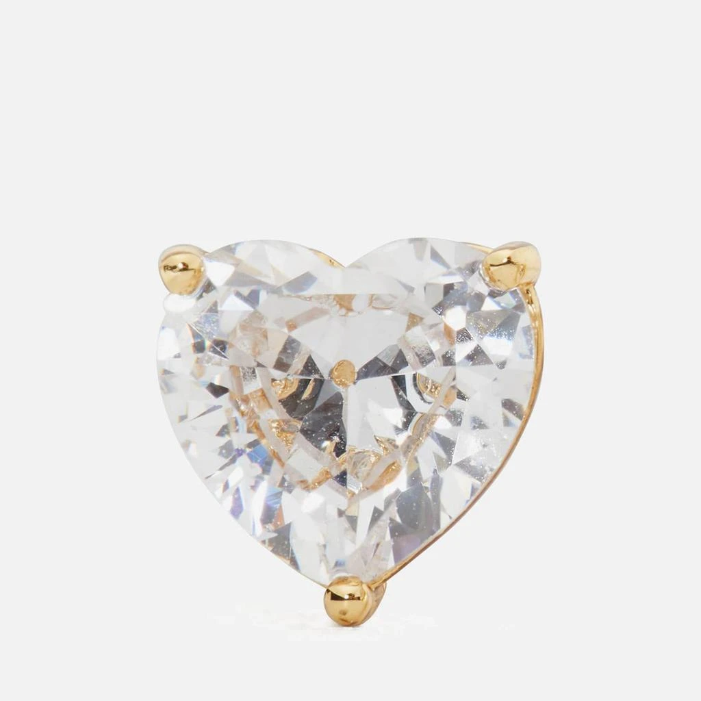 商品Kate Spade|Kate Spade New York Women's Heart Studs - Clear/Gold,价格¥223,第3张图片详细描述