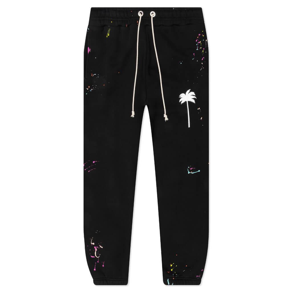 Palm Angels PXP Painted Sweatpants - Black/White商品第1张图片规格展示