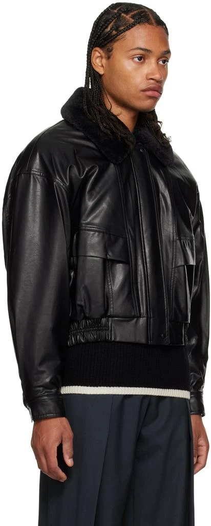 商品Low Classic|Black Padded Faux-Leather Jacket,价格¥2197,第2张图片详细描述