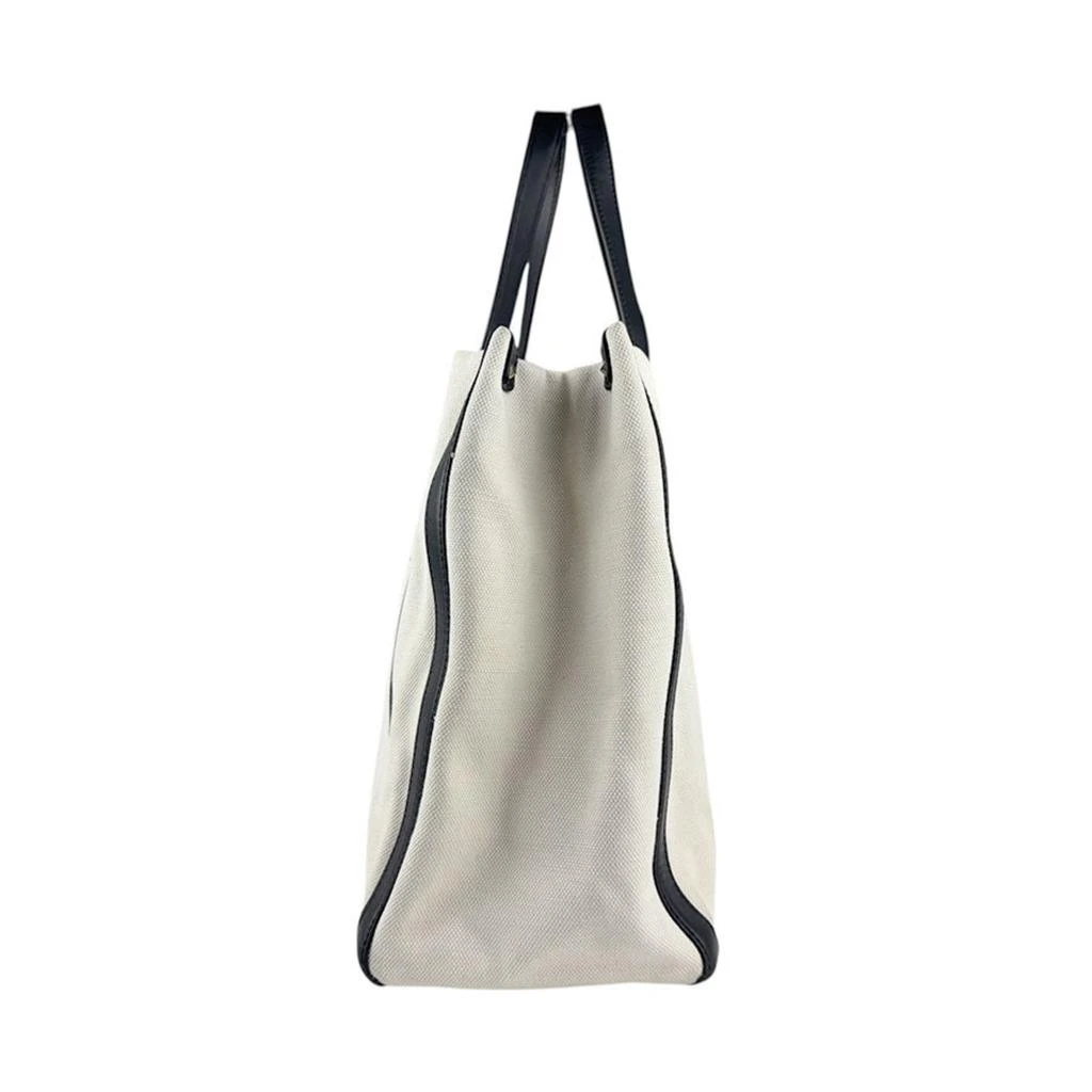 商品[二手商品] Valentino|ivory Canvas Leather Handbag (Pre-Owned),价格¥3814,第2张图片详细描述