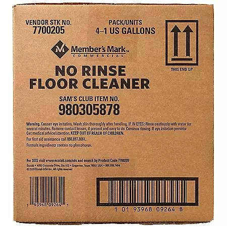 商品Member's Mark|Member's Mark Commercial No Rinse Floor Cleaner, Neutral pH, 1 gal., Choose Pack Size,价格¥186,第2张图片详细描述