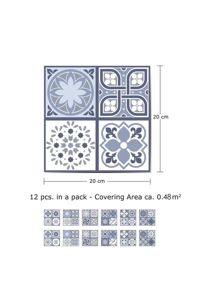 商品WALPLUS|Libson Blue Tiles Wall Decal,价格¥239,第4张图片详细描述