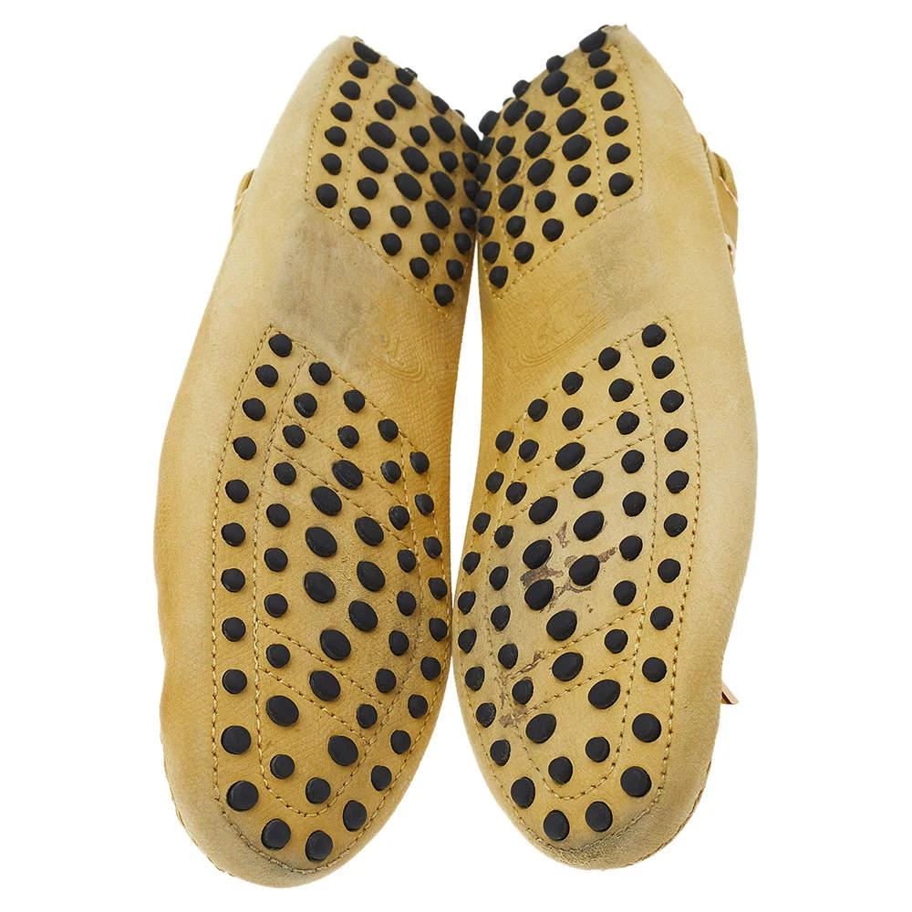 Tod's Yellow Leather Gommino Slip On Loafers Size 38 商品