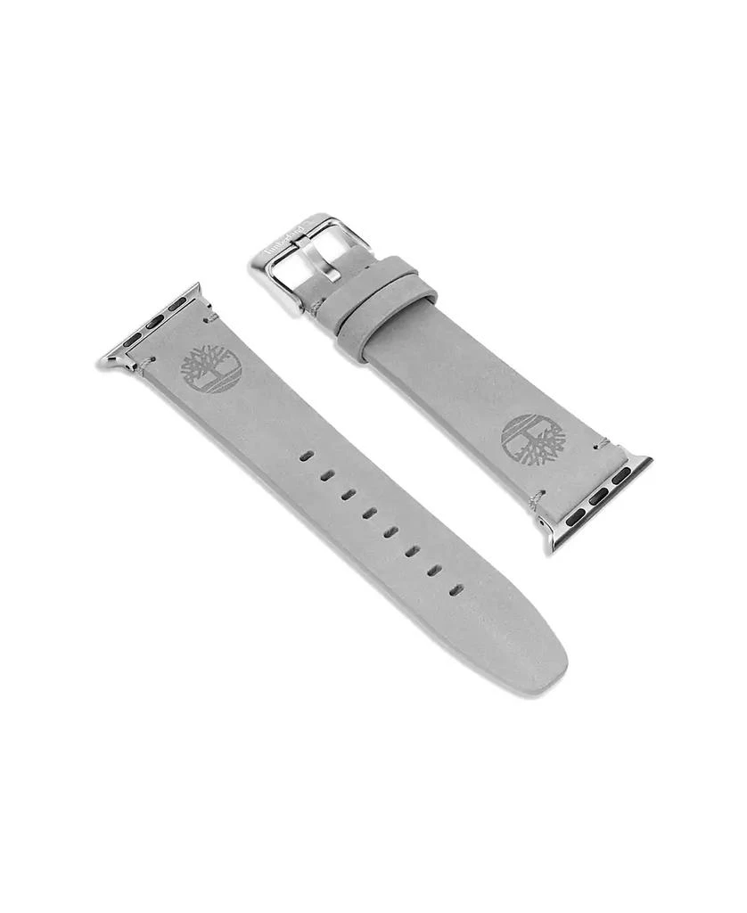 商品Timberland|Unisex Ashby Gray Genuine Leather Universal Smart Watch Strap 20mm,价格¥367,第1张图片