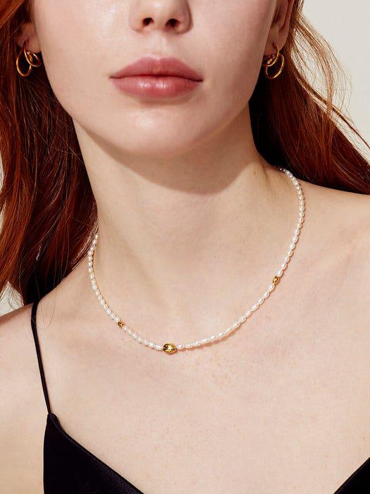 Silver Pearl Necklace HL6N13612Y9420商品第1张图片规格展示