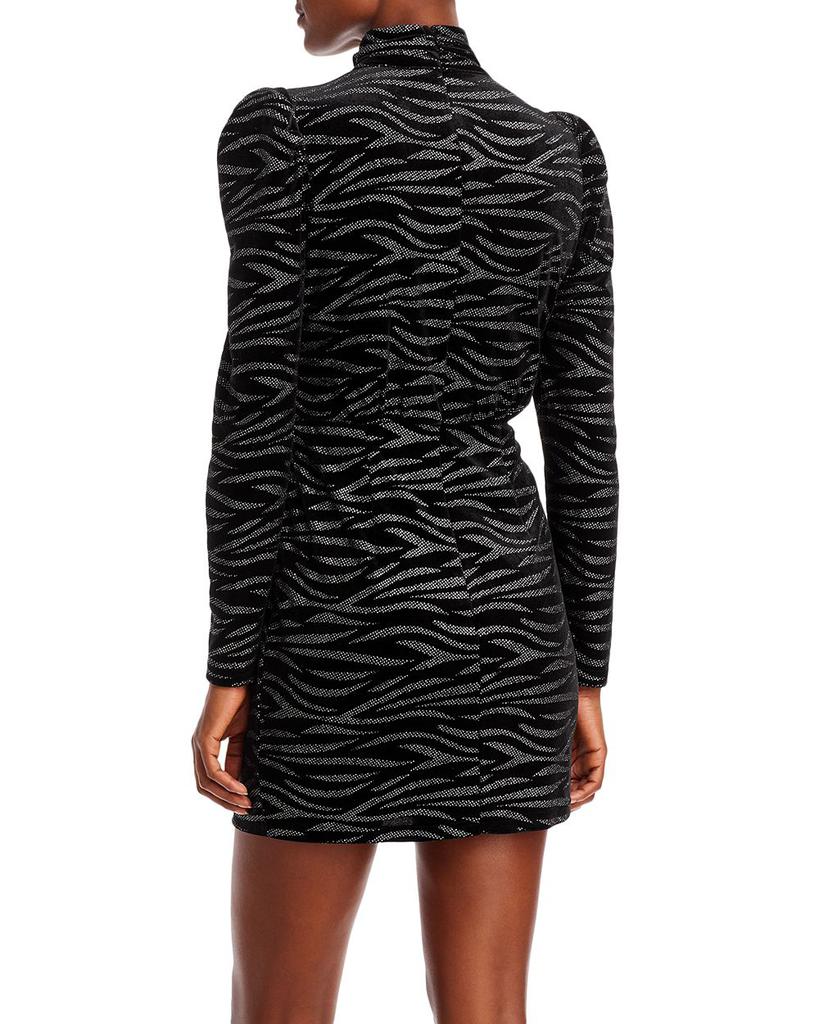 Metallic Animal Print Velvet Mini Dress - 100% Exclusive商品第3张图片规格展示