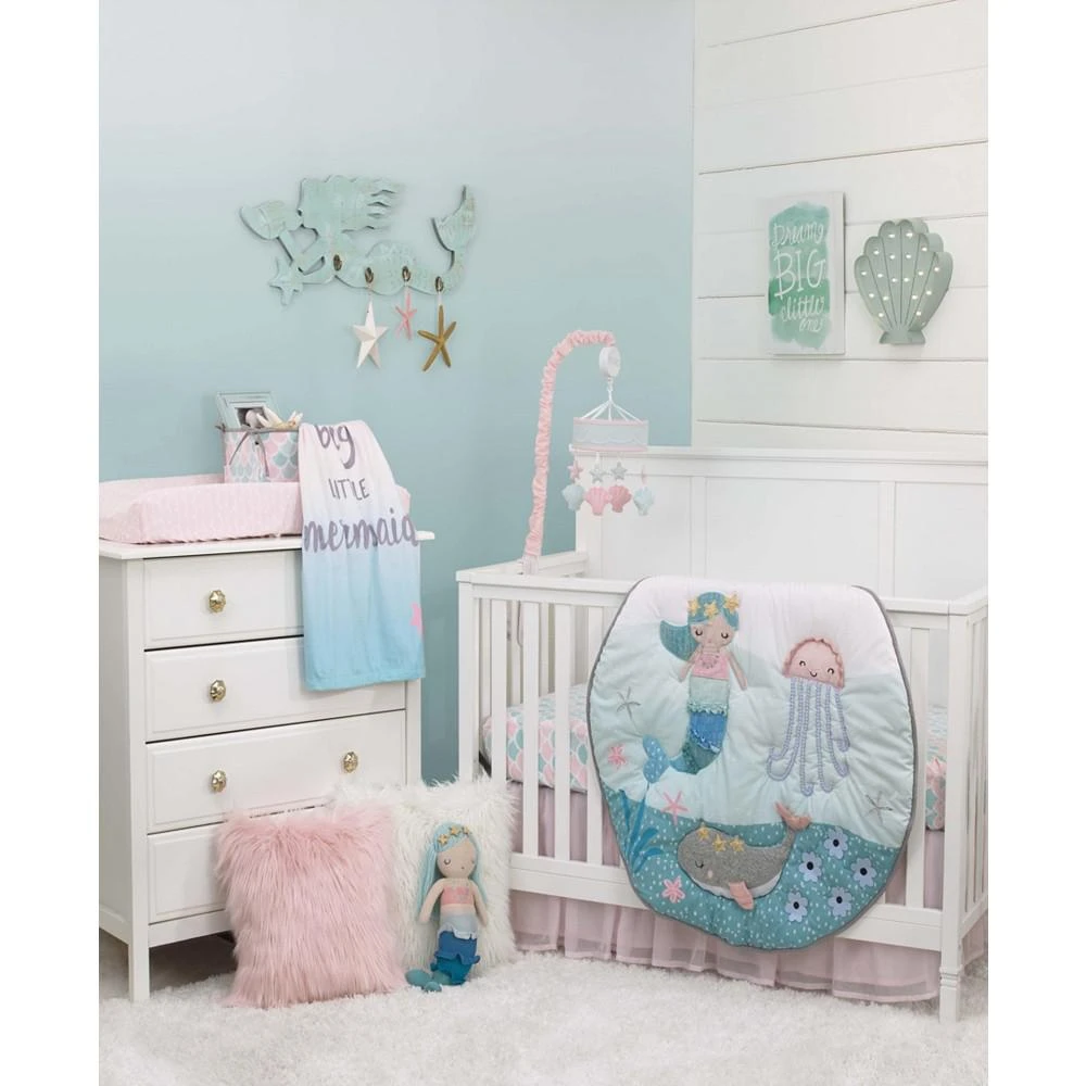 商品Macy's|Sugar Reef Mermaid Ombre Baby Blanket,价格¥344,第3张图片详细描述