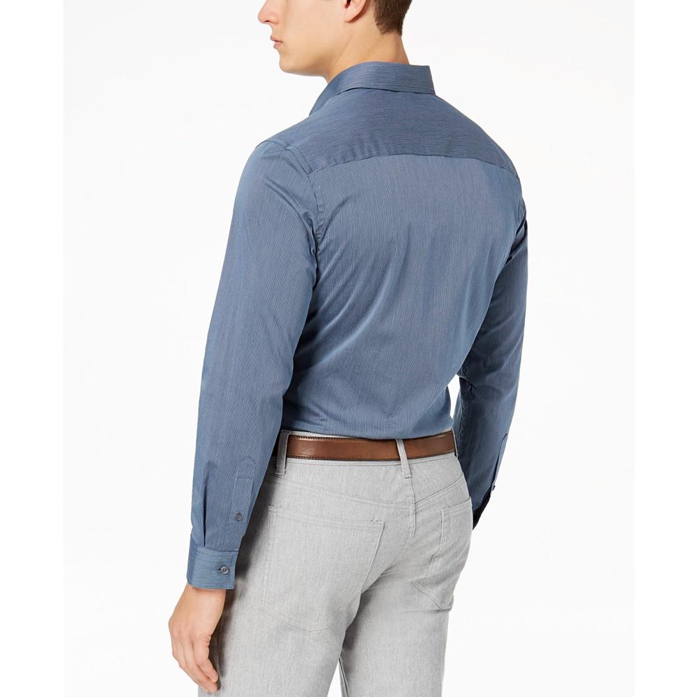Men’s STRETCH Modern Stripe Shirt, Created for Macy's商品第2张图片规格展示