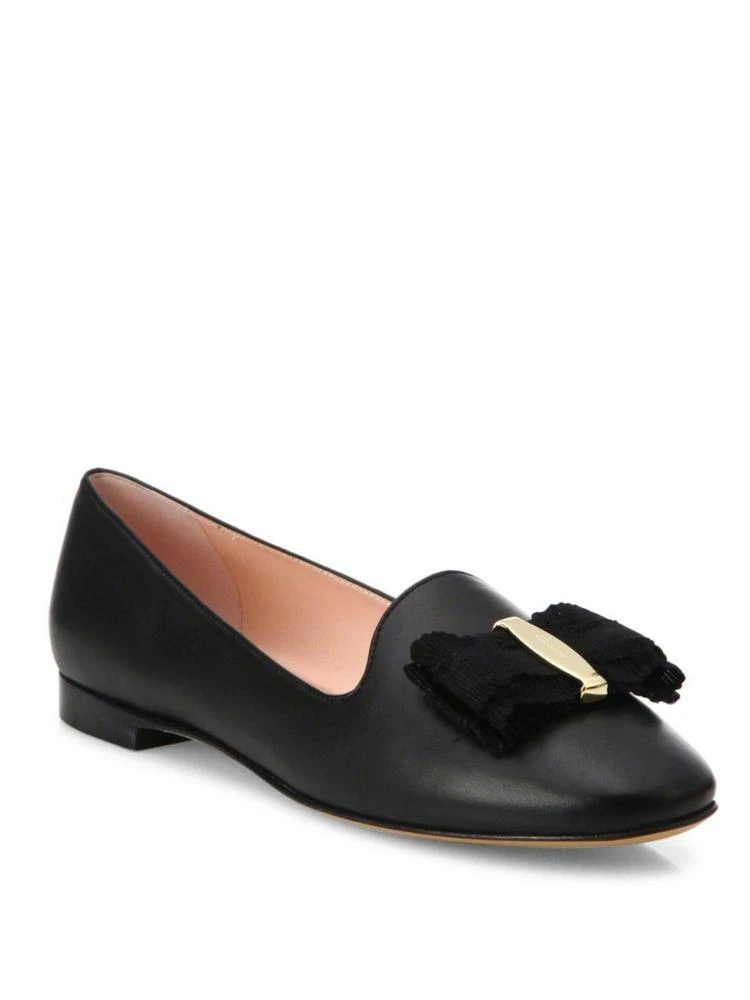 商品Salvatore Ferragamo|Elisabella Leather Smoking Slippers,价格¥2473,第1张图片