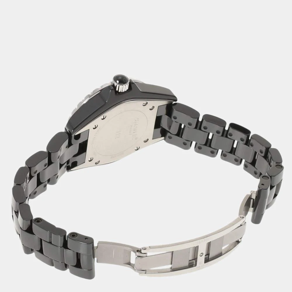 商品[二手商品] Chanel|Chanel Black Diamond Stainless Steel And Ceramic J12 H1625 Quartz Women's Wristwatch 33 mm,价格¥26249,第5张图片详细描述