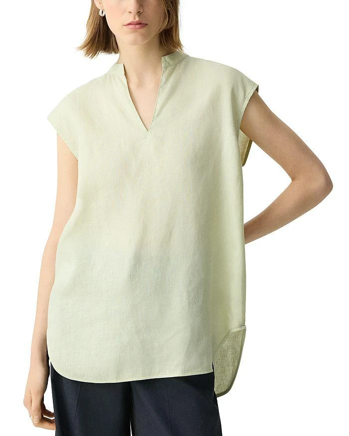 商品Theory|Boxy Linen Top,价格¥430,第5张图片详细描述