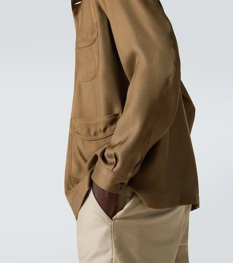 Silk twill overshirt 商品