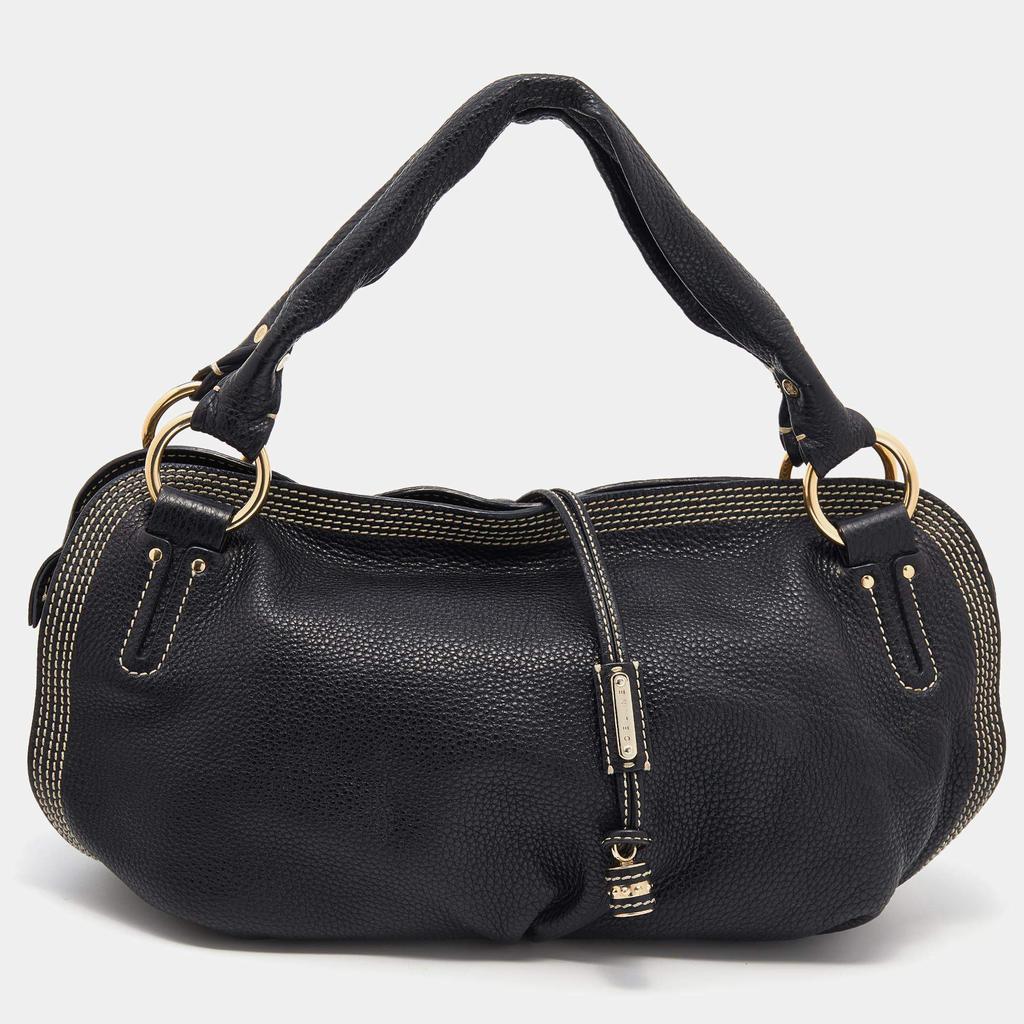 Celine Black Leather Satchel商品第1张图片规格展示