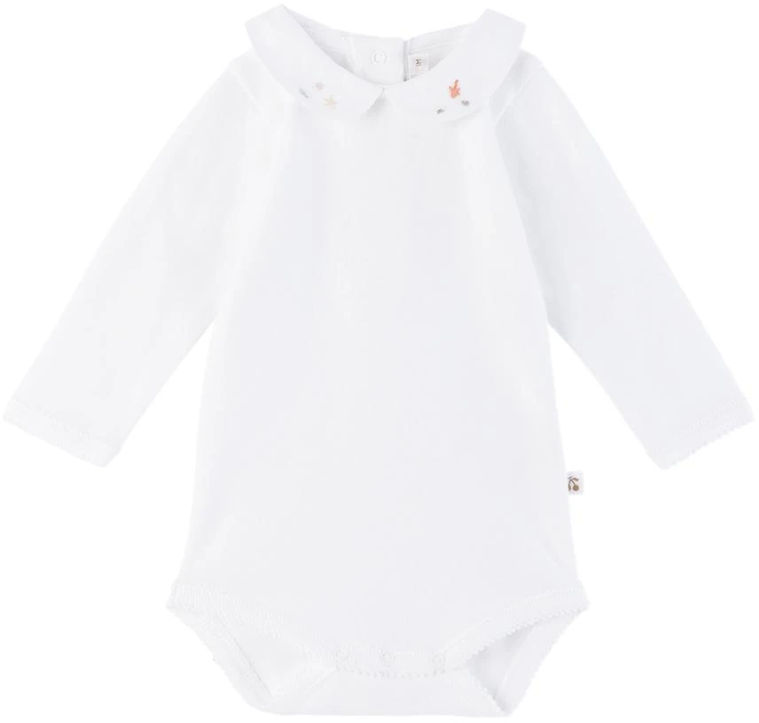 商品Bonpoint|Baby White Cygne Bodysuit,价格¥299,第1张图片