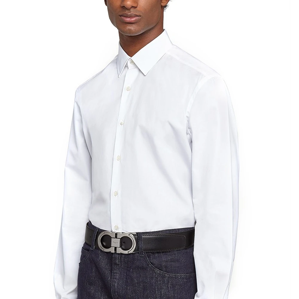 商品Salvatore Ferragamo|SALVATORE FERRAGAMO 男士黑色小牛皮腰带 67A282-742648【包装随机，部分无包装盒】,价格¥3297,第1张图片