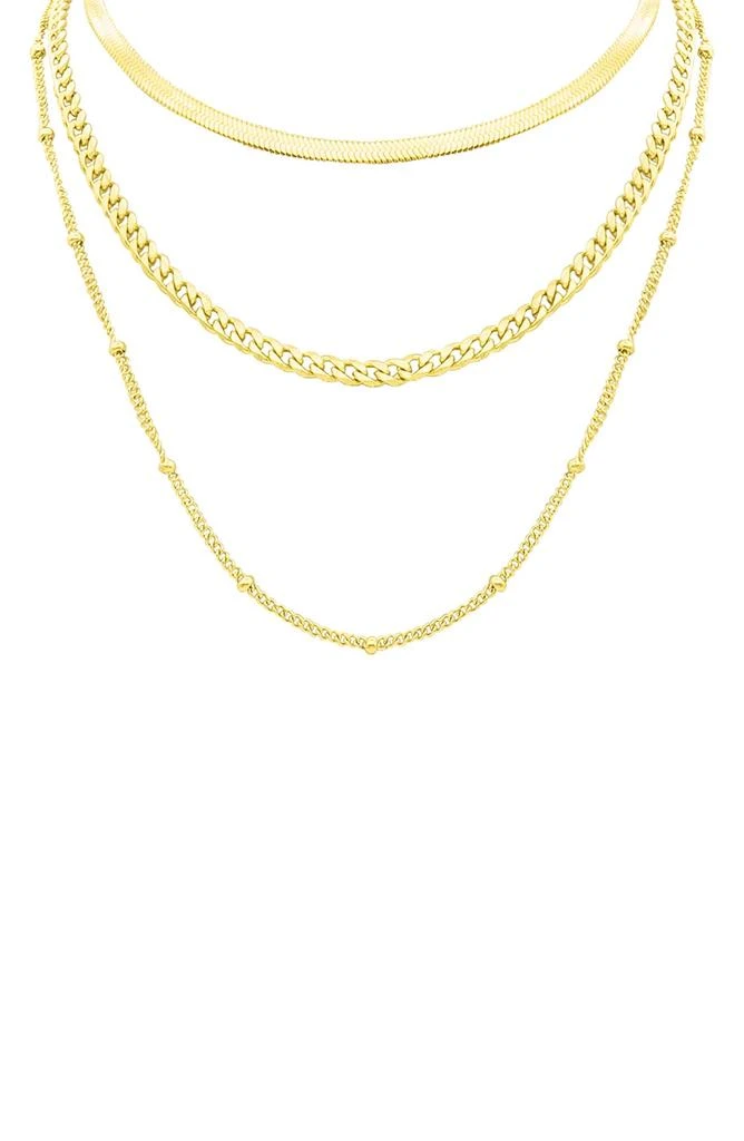 商品ADORNIA|Water Resistant Layered Chain Necklace,价格¥185,第2张图片详细描述