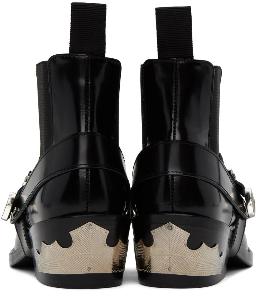 商品Toga Pulla|Black Ankle Strap Chelsea Boots,价格¥1865,第2张图片详细描述