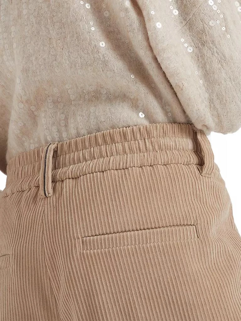 商品Brunello Cucinelli|Comfort Cotton Corduroy Pyjama Style Trousers With Monili,价格¥14723,第4张图片详细描述