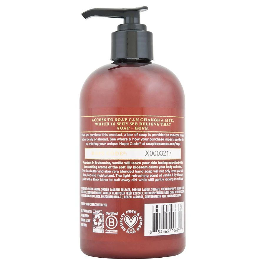 商品Soapbox|Vanilla & Lilly Blossom Hand Soap,价格¥34,第2张图片详细描述