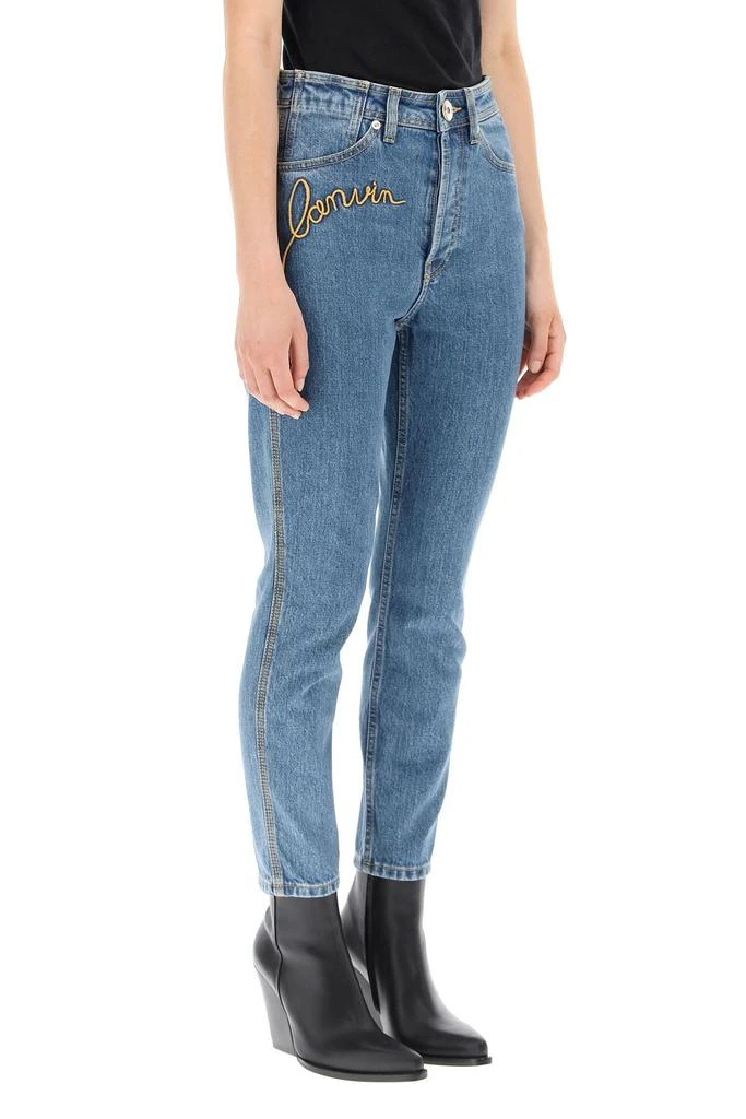 商品Lanvin|LOGO EMBROIDERY DENIM JEANS,价格¥1889,第3张图片详细描述
