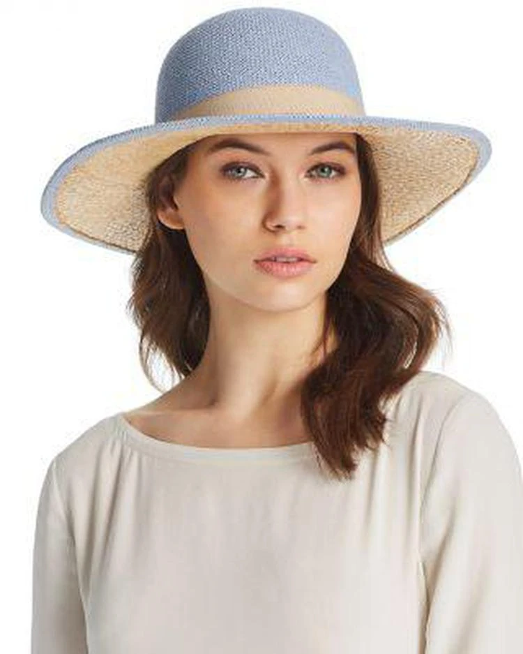 商品Raffaello Bettini|Ribbon Trim Floppy Sun Hat,价格¥349,第1张图片