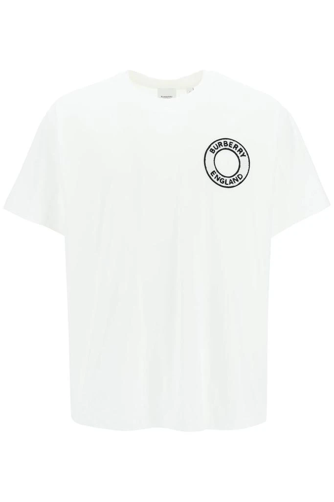 商品Burberry|Burberry bouclé logo patch t-shirt,价格¥3219,第1张图片