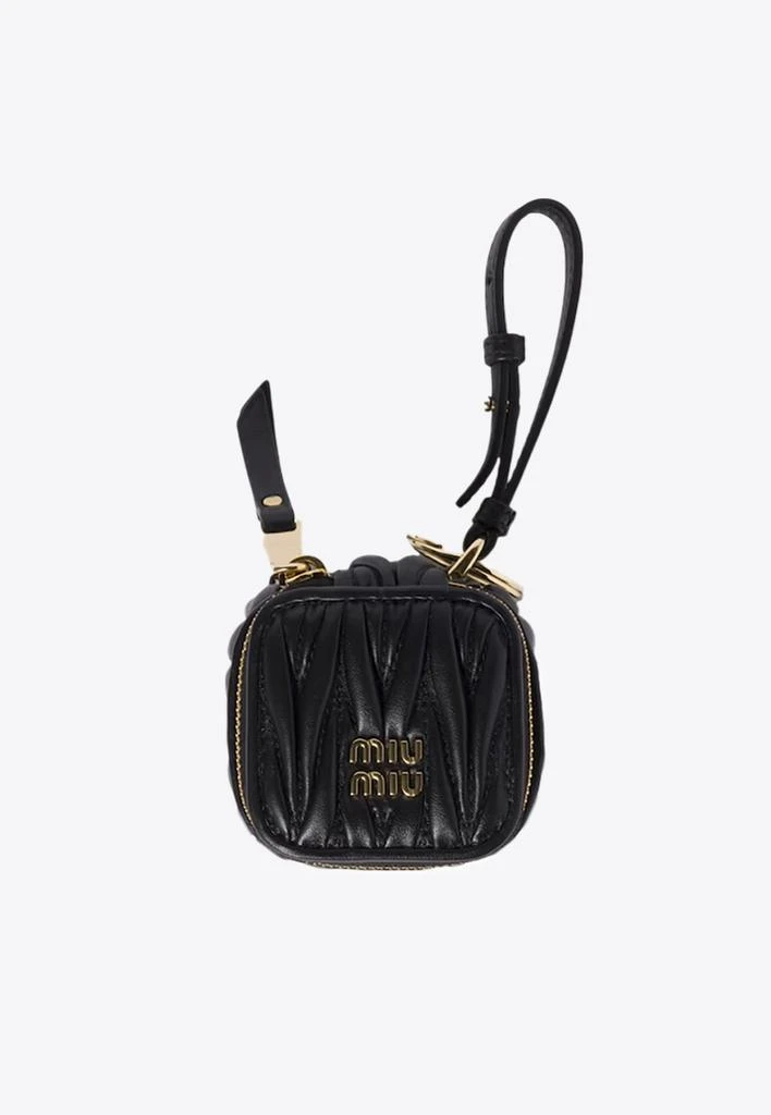 【送料&関税込】Miu Miu Black Leather Beau Keyring Necessair Miu Miu Leather Beau Bag | Black | FARFETCH