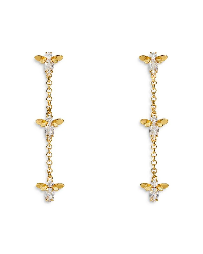 商品Lele Sadoughi|Crystal Honeybee Linear Drop Earrings,价格¥755,第1张图片