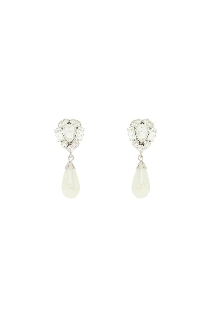 商品Alessandra Rich|Alessandra rich crystal earrings with pearl,价格¥1649,第1张图片