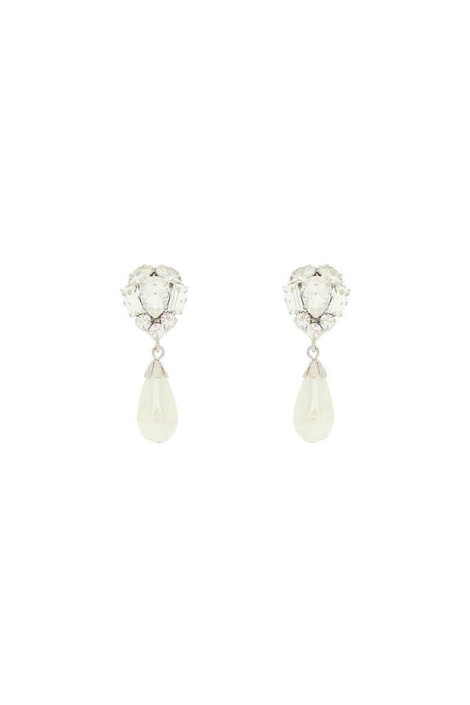 商品Alessandra Rich|Alessandra rich crystal earrings with pearl,价格¥1606,第1张图片