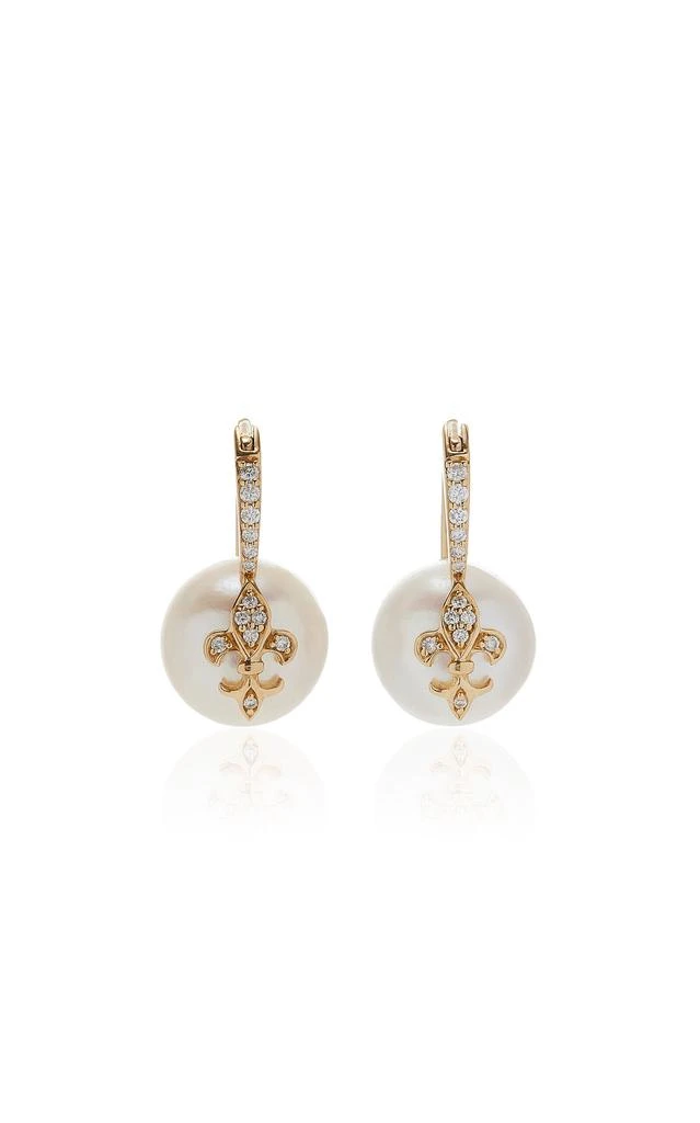 商品Sydney Evan|Sydney Evan - 14K Yellow Gold Pearl Earrings - Gold - OS - Moda Operandi - Gifts For Her,价格¥19244,第1张图片