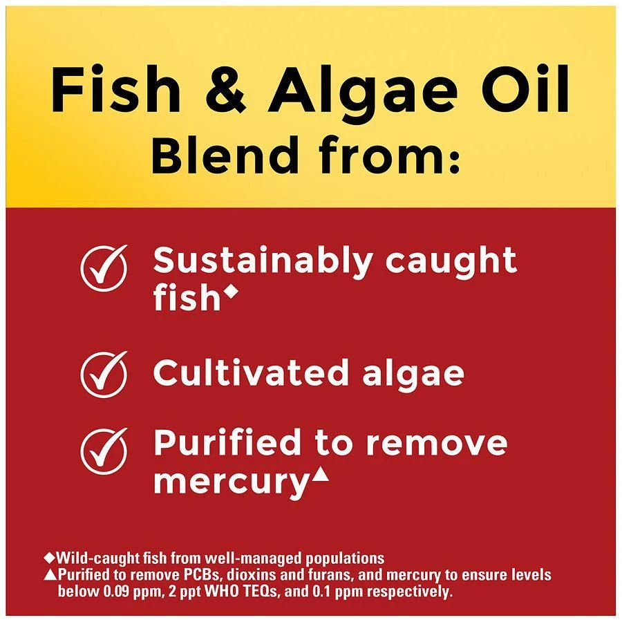 Omega-3 Fish Oil & Algae Oil 1200 mg Softgels 商品