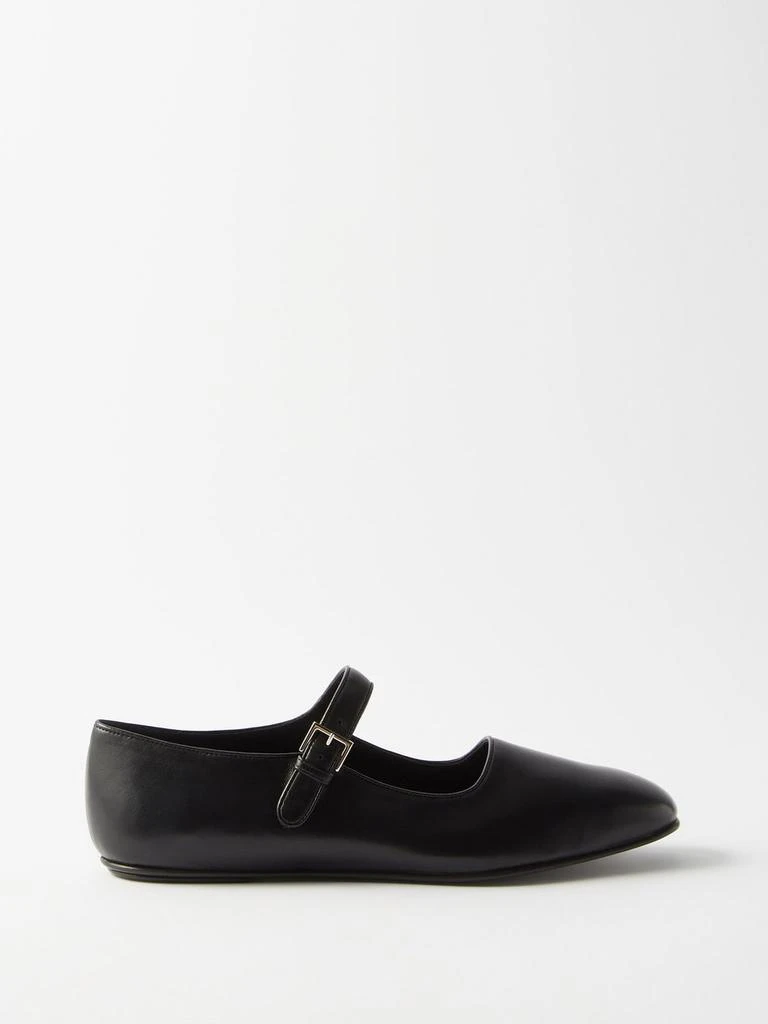 商品The Row|Ava leather Mary Jane flats,价格¥4289,第1张图片