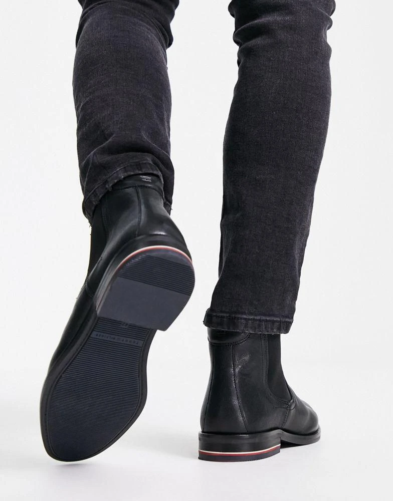 商品Tommy Hilfiger|Tommy Hilfiger chelsea boots in black,价格¥819,第3张图片详细描述