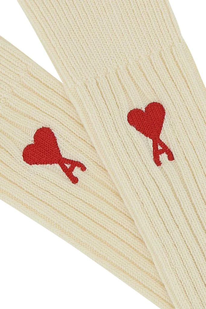 商品AMI|AMI Ami de Coeur Logo Intarsia Set Of Three Socks,价格¥614,第2张图片详细描述