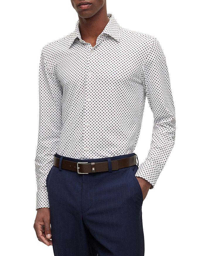 商品Hugo Boss|Hank Kent Slim Fit Printed Long Sleeve Shirt,价格¥681,第3张图片详细描述