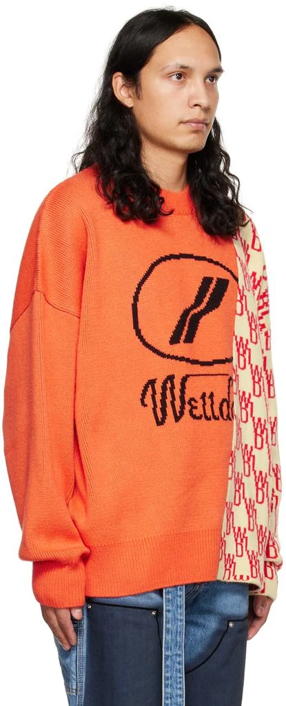 商品We11done|Orange Paneled Sweater,价格¥1420,第2张图片详细描述