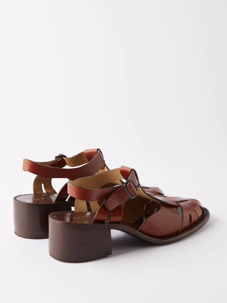 商品Hereu|Pesca 20 cutout leather heeled sandals,价格¥2425,第4张图片详细描述