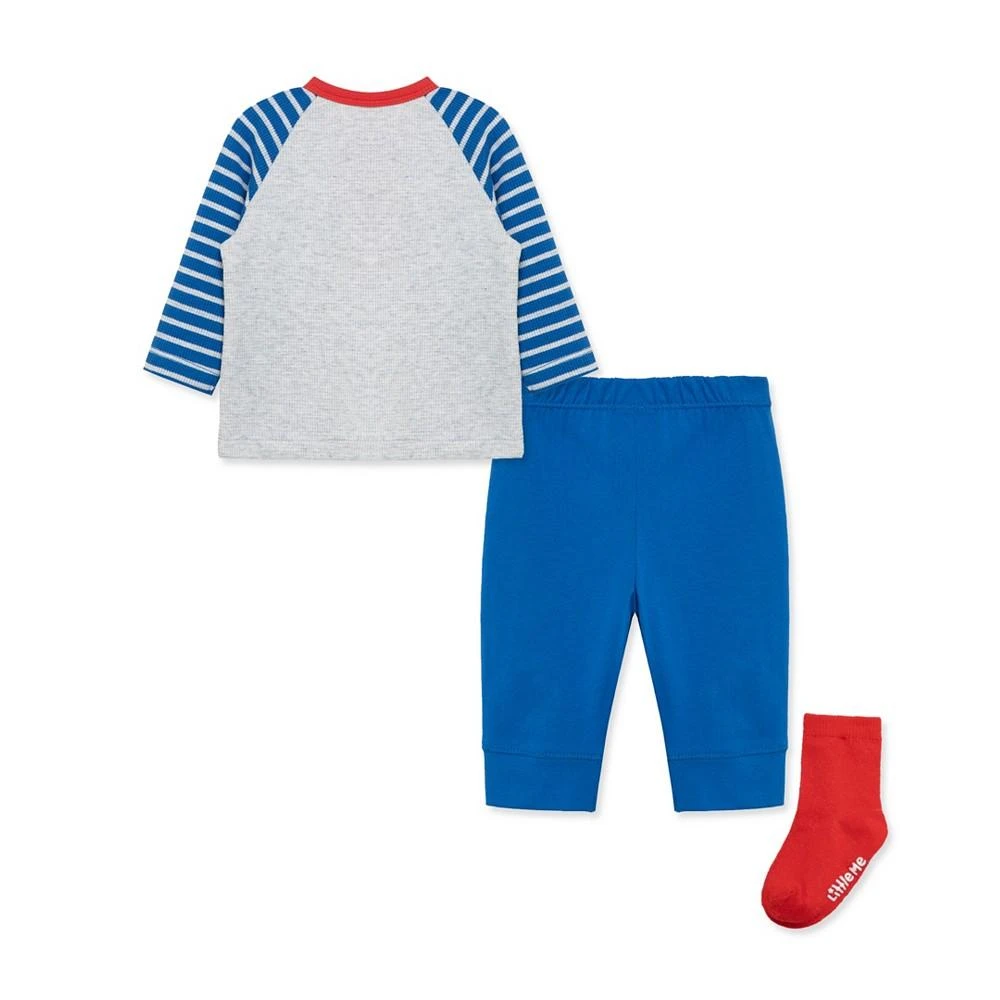 商品Little Me|Baby Boys Baseball T-shirt, Jogger Pants and Socks, 3 Piece Set,价格¥158,第2张图片详细描述