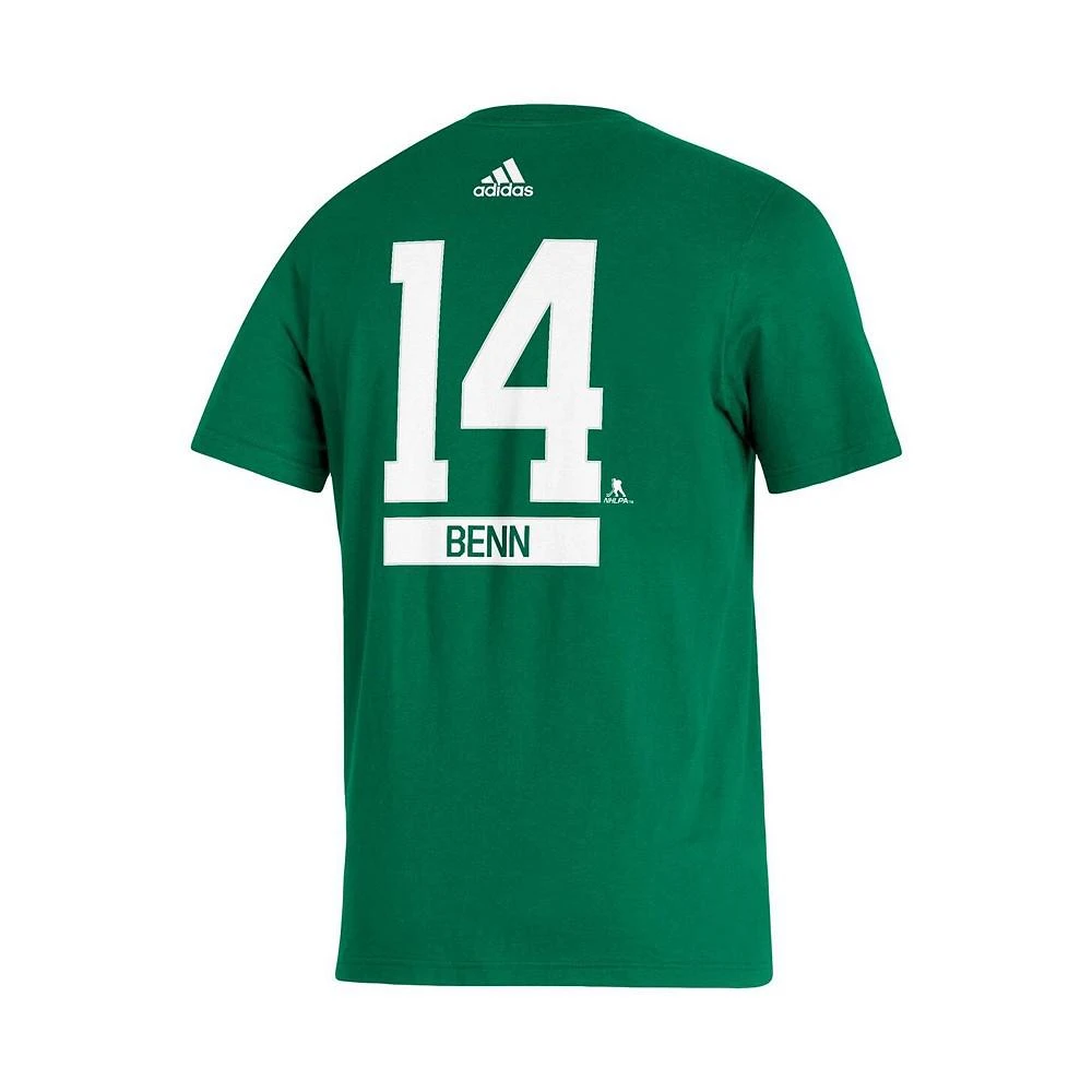 商品Adidas|Men's Jamie Benn Kelly Green Dallas Stars Captain Patch Name & Number T-shirt,价格¥151,第3张图片详细描述