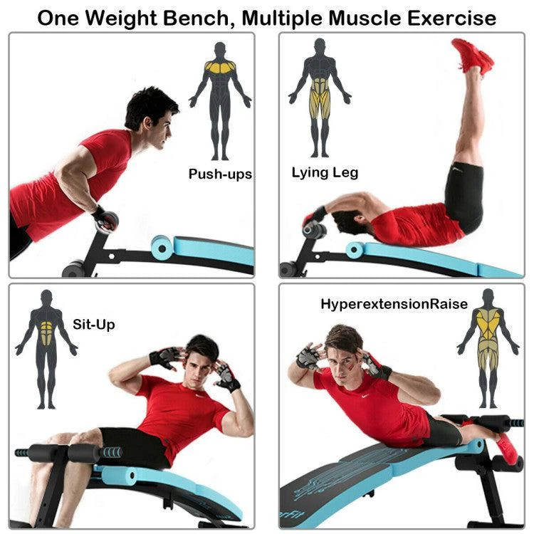 商品Hivvago|Abdominal Twister Trainer with Adjustable Height Exercise Bench-Blue,价格¥868,第4张图片详细描述