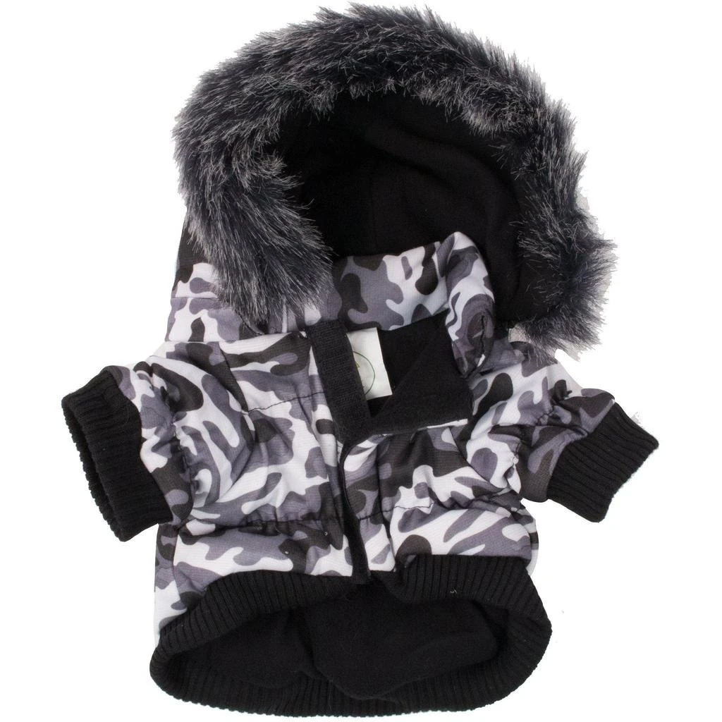 商品Pet Life|Classic Metallic Fashion 3M Insulated Dog Coat Parka  w/ Removable Hood,价格¥252,第4张图片详细描述