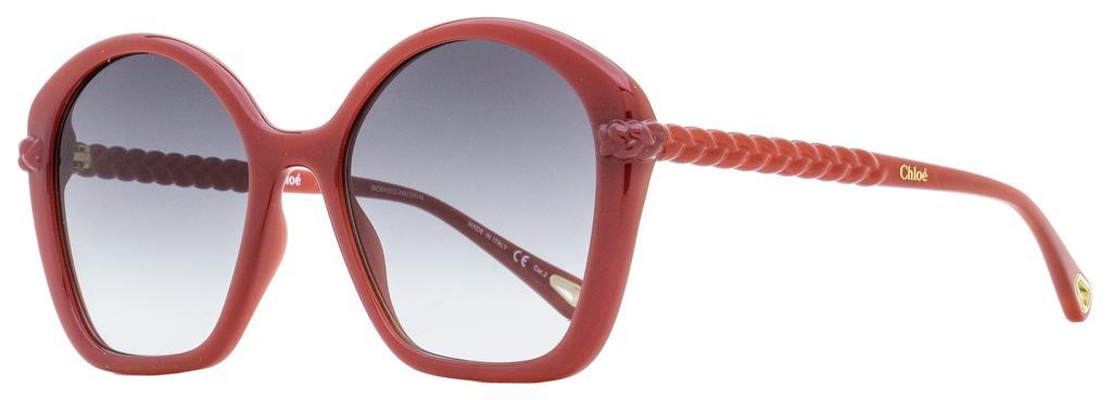 商品Chloé|Chloe Women's Geometric Sunglasses CH0003S 003 Burnt Orange 55mm,价格¥917,第1张图片