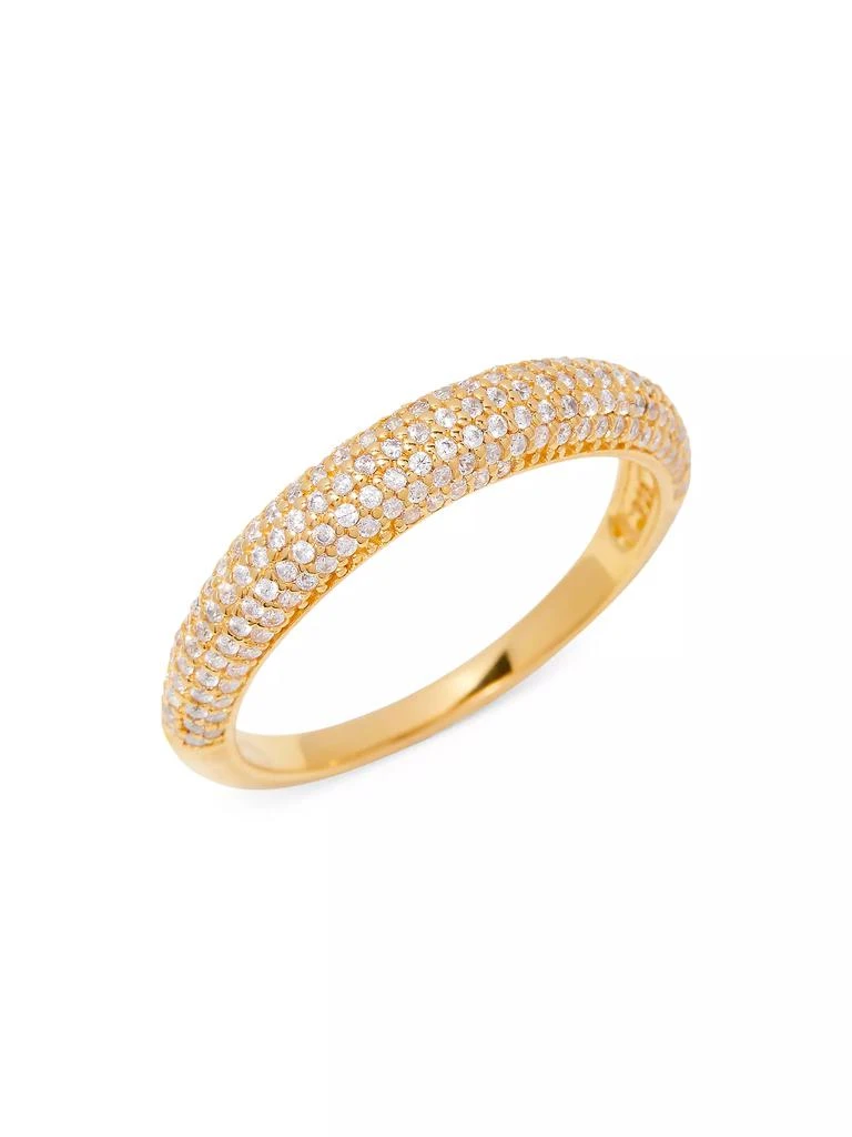 商品brook & york|Marian 14K-Yellow-Gold Vermeil & Cubic Zirconia Domed Ring,价格¥735,第1张图片