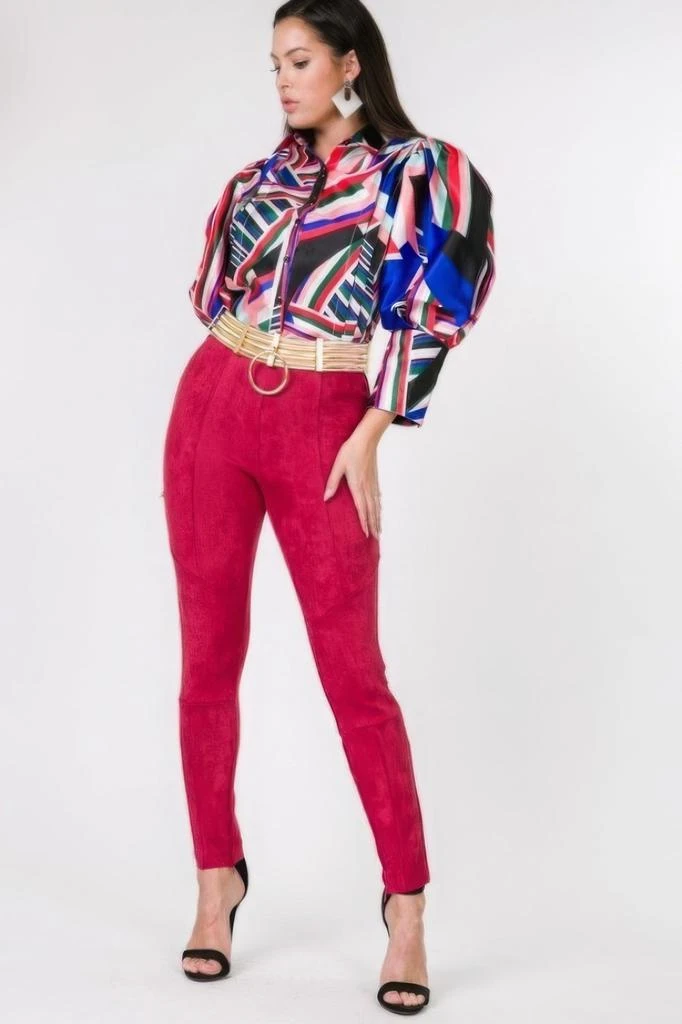 商品FASHNZFAB|Faux Suede Skinny Pants,价格¥238,第1张图片
