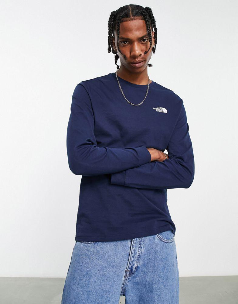 The North Face Simple Dome long sleeve t-shirt in navy商品第1张图片规格展示
