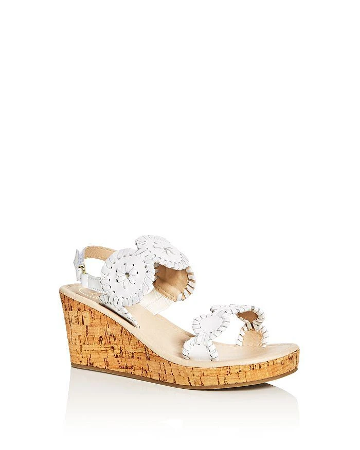 商品Jack Rogers|女孩(大/小童/幼儿)Girls' Miss Lucia Wedge Sandals - Toddler, Little Kid, Big Kid,价格¥519,第1张图片